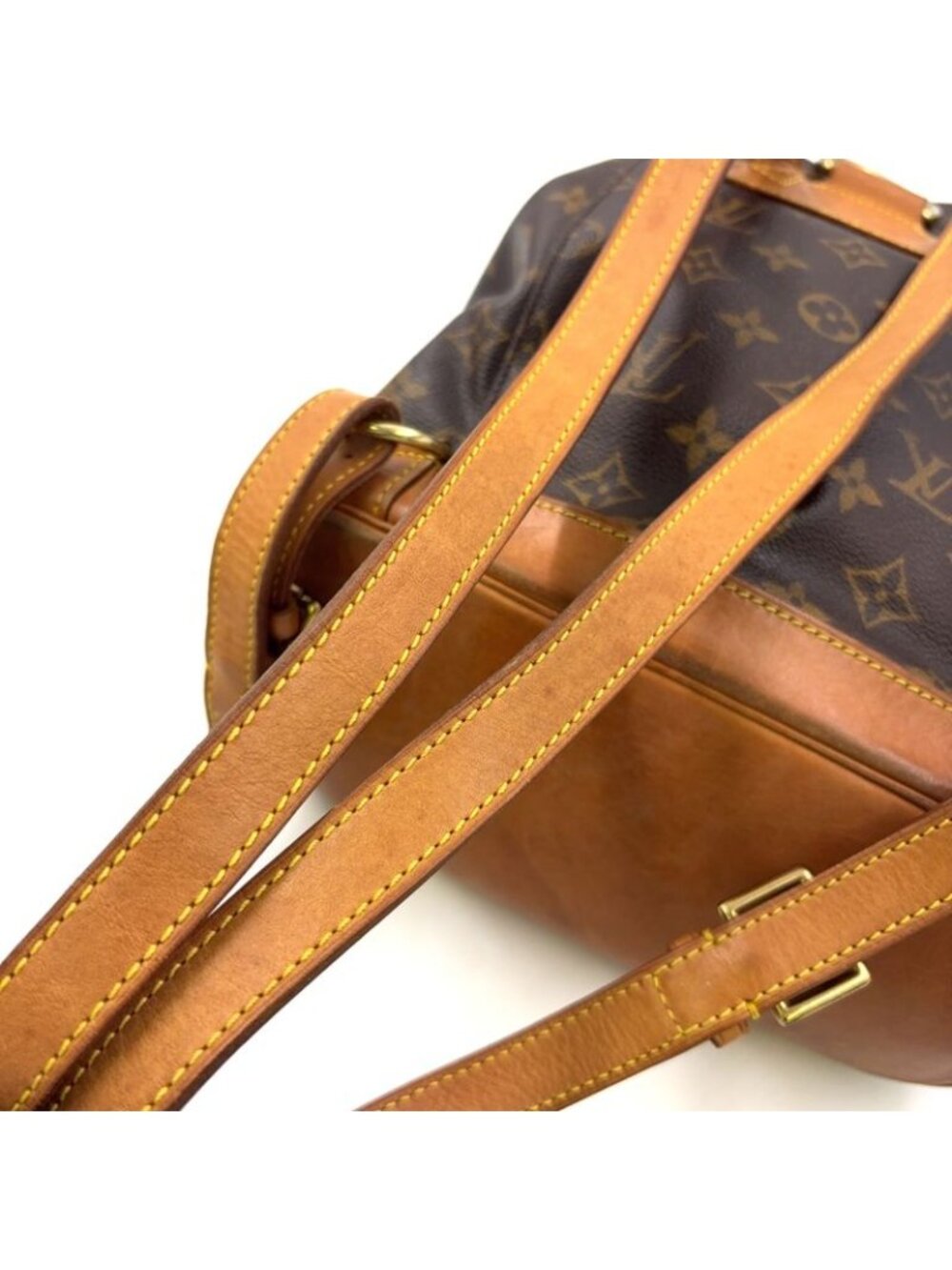 Louis Vuitton Montsouris MM Monogram Leather Brown Light Backpack Gold - Picture 11 of 15